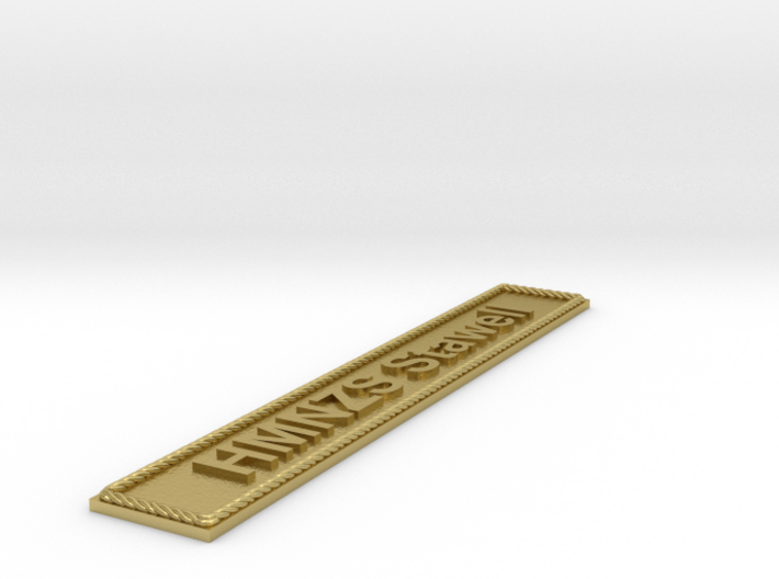 Nameplate HMNZS Stawell 3d printed