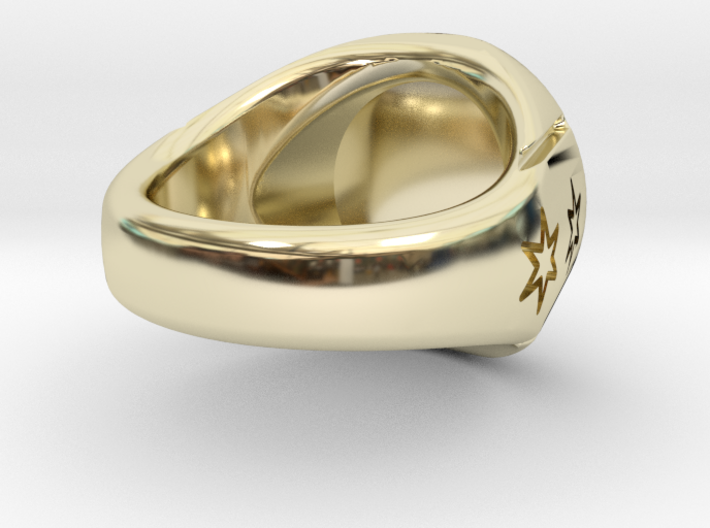 Chicago Rat Hole Signet Ring 3d printed