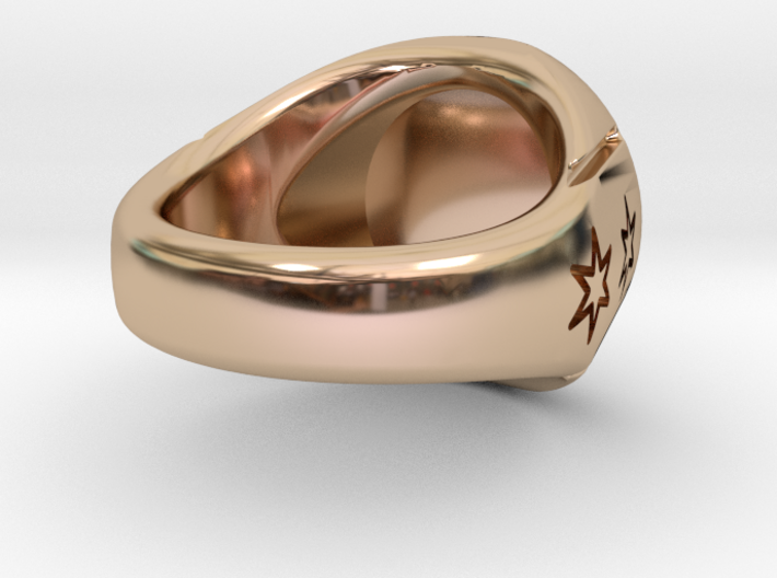 Chicago Rat Hole Signet Ring 3d printed