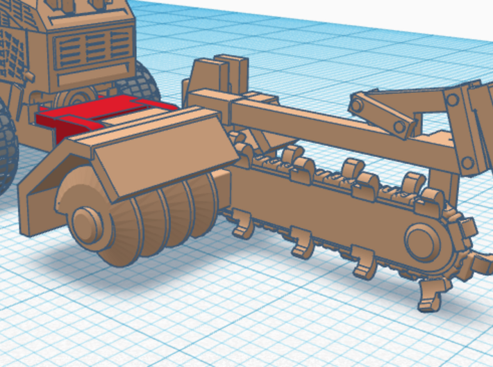 1/50th Trench Ditch Digger for Ventrac Tractor 3d printed 