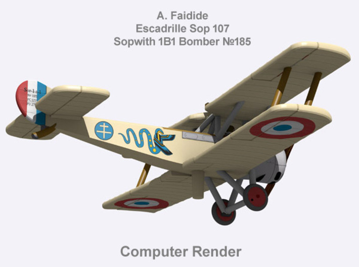 Auguste Faidide Sopwith 1½ Strutter (full color) 3d printed