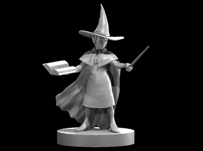 Gnome Female Illusionist Wizard 3d printed