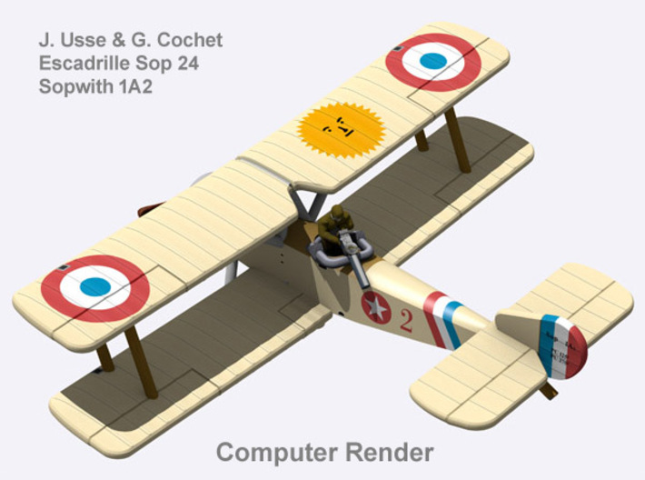 Sopwith 1½ Strutter (1A2) of Sop24 (full color) 3d printed