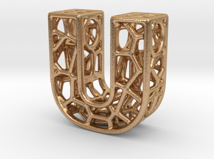 Bionic Necklace Pendant Design - Letter A 3d printed