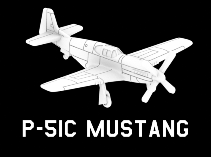 P-51C Mustang 3d printed