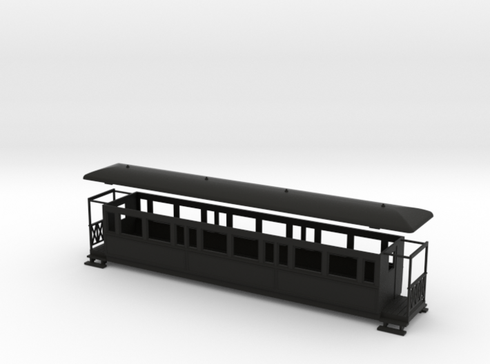 OO9 large tramway coach 3d printed