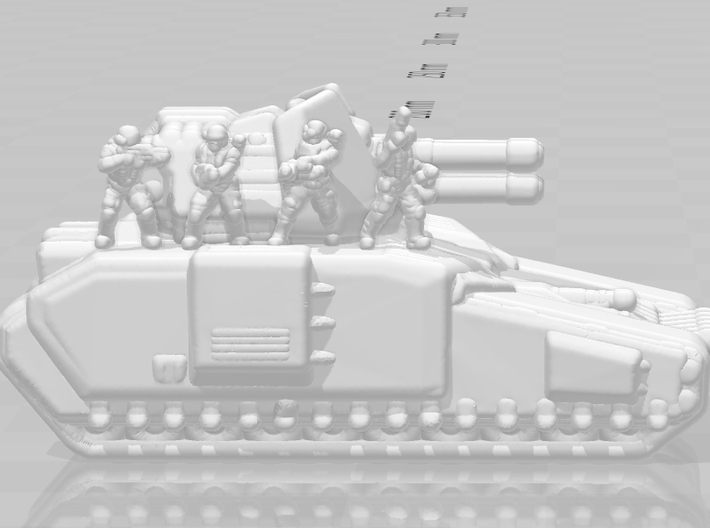 HD2 Automaton Tank Autocannon 38mm Epic miniature 3d printed 