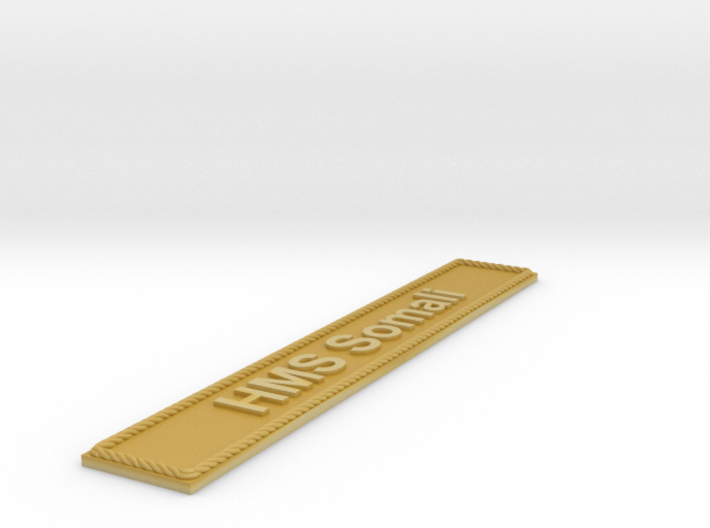 Nameplate HMS Somali 3d printed 