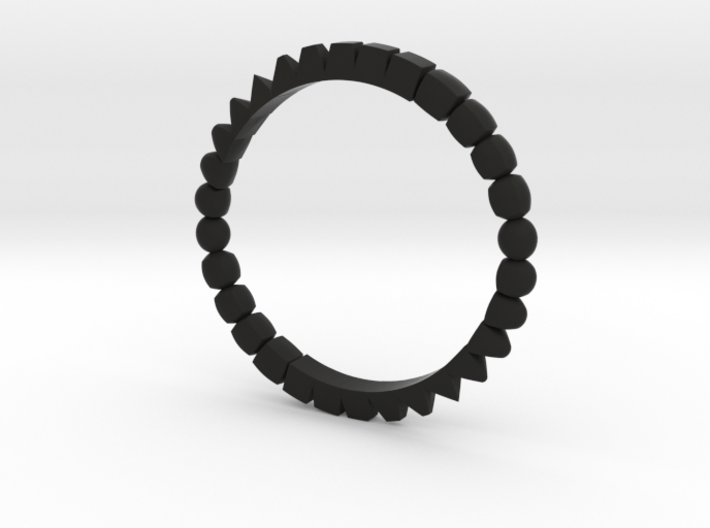 CubePrismSphere Ring 3d printed