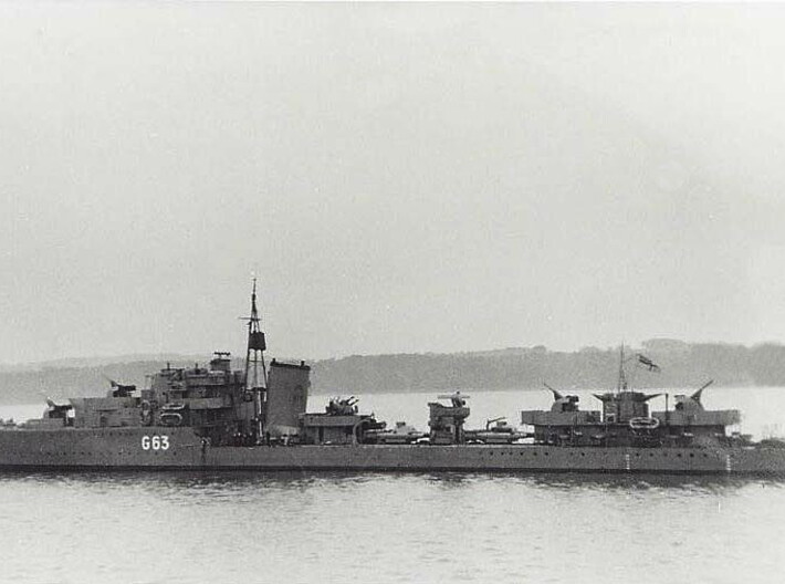 Nameplate HMS Gurkha 3d printed L-class destroyer HMS Gurkha (1940).