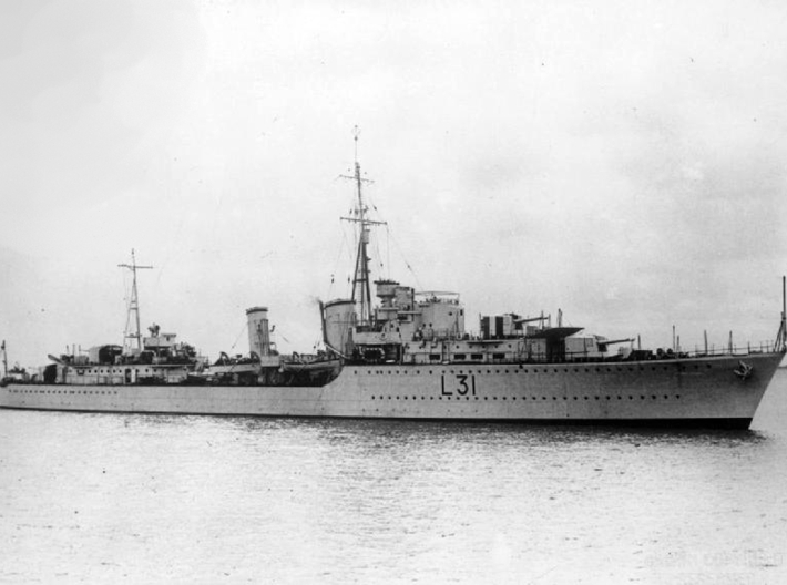 Nameplate HMS Mohawk 3d printed Tribal-class destroyer HMS Mohawk.
