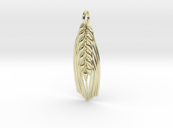 Barley Pendant - Botanical Jewelry 3d printed