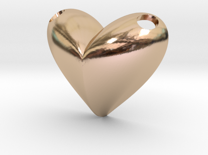 Heart Slider Pendant Puffy 3D Design 3d printed