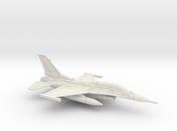 9cm F-16D Viper (Drop Tanks, Gear Up) 3d printed 