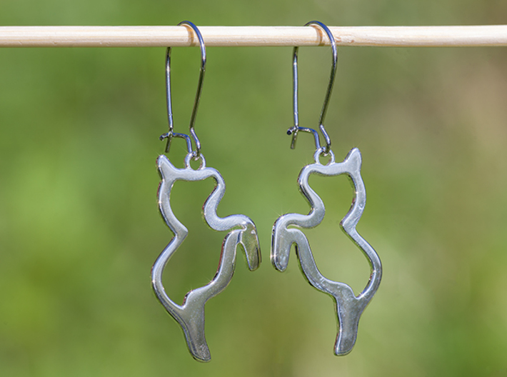 Swedish Dala Horse Earrings 3d printed accessory