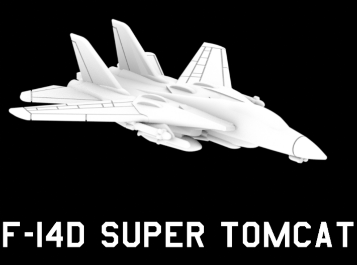 1:400 Scale F-14D (Loaded, Wings Out, Gear Up) 3d printed