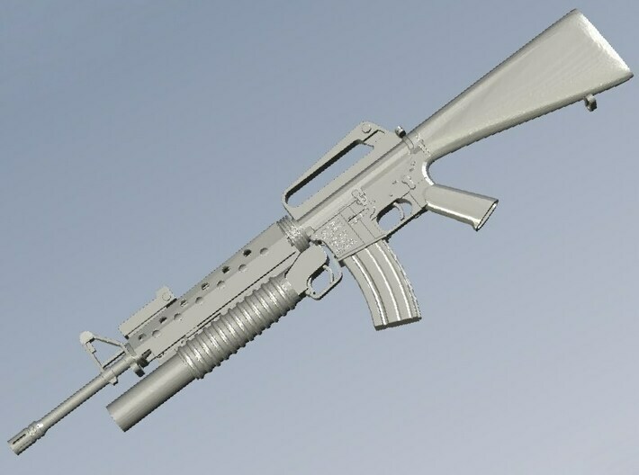 1/18 scale Colt M-16A1 &amp; M-203 rifle x 1 3d printed