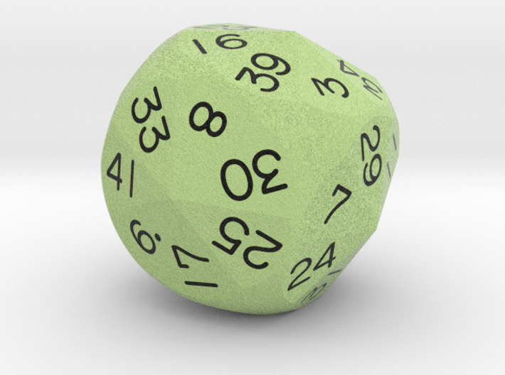 d42 Heptakis Rounded Cube (Alt font) 3d printed