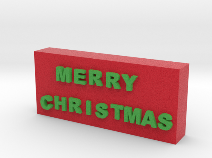 Merry Christmas Sign 3d printed