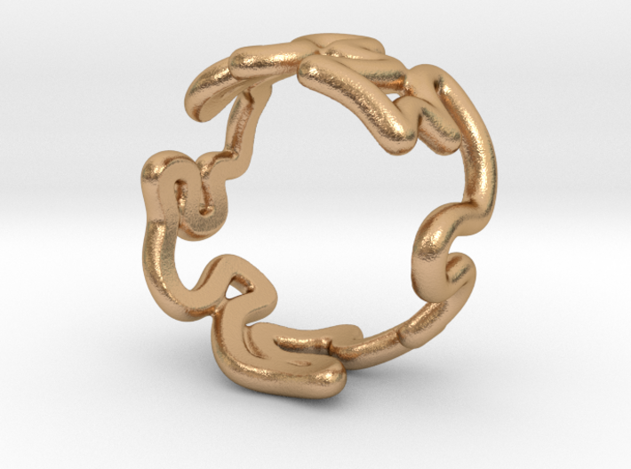 Squiggle Ring 1 (Size 6 - 10.5) 3d printed