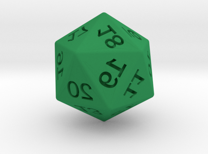 Mirror D20 (spindown) 3d printed