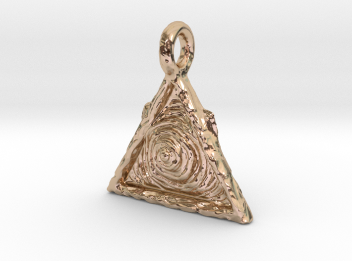 Triangle pendant by Tsarew art 3d printed