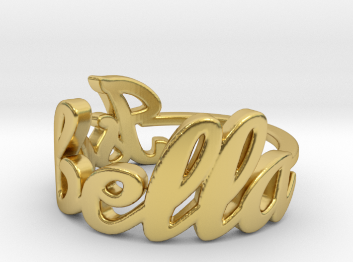 Isabella Name Ring 3d printed
