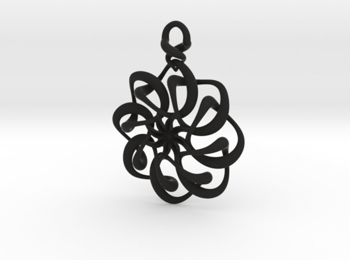 Twisted earring... or pendant 3d printed