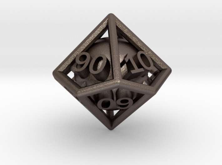 Ball In Cage D10 (tens) 3d printed