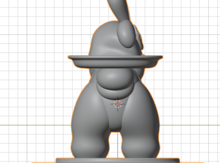 rabbit - bunny 3d printed 