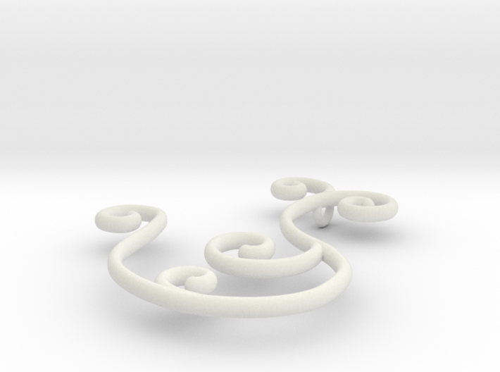 wire swirls with loop 3d printed