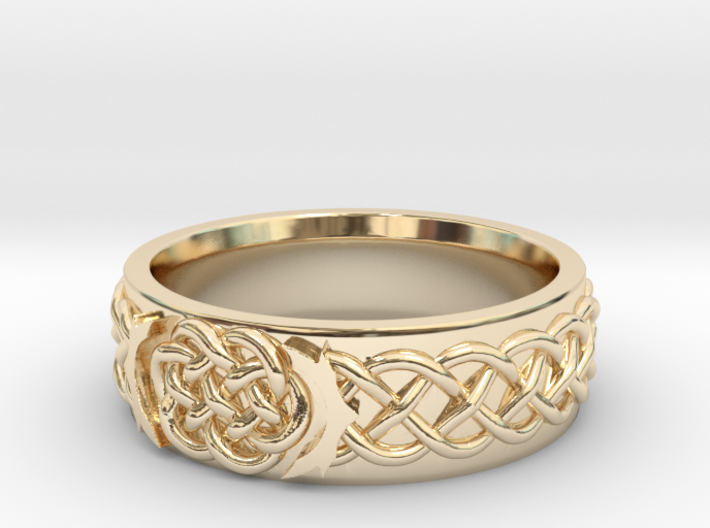 Celtic Wedding Knot Ring 3d printed