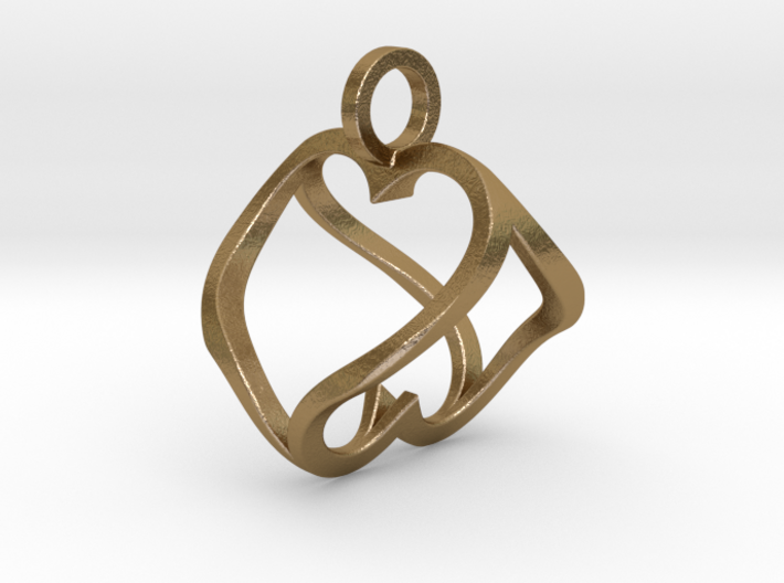 &quot;Heart to Heart&quot; Pendant 3d printed