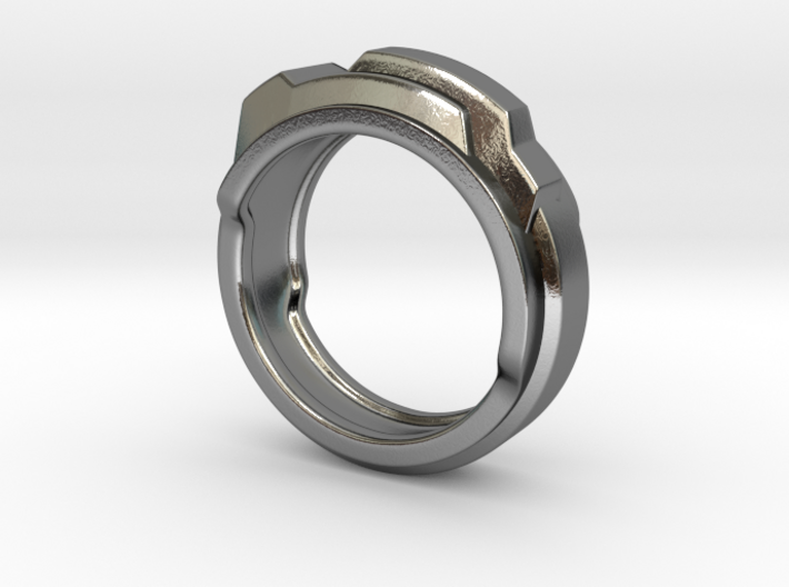 Techno ring 3d printed 