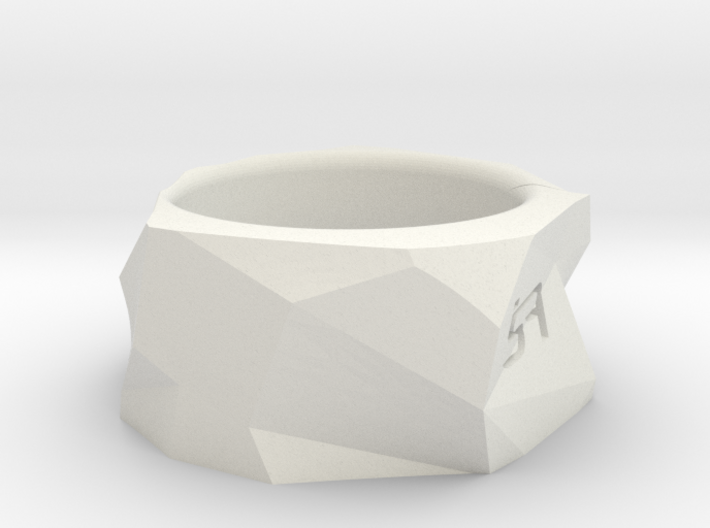 Origami Ring 3d printed