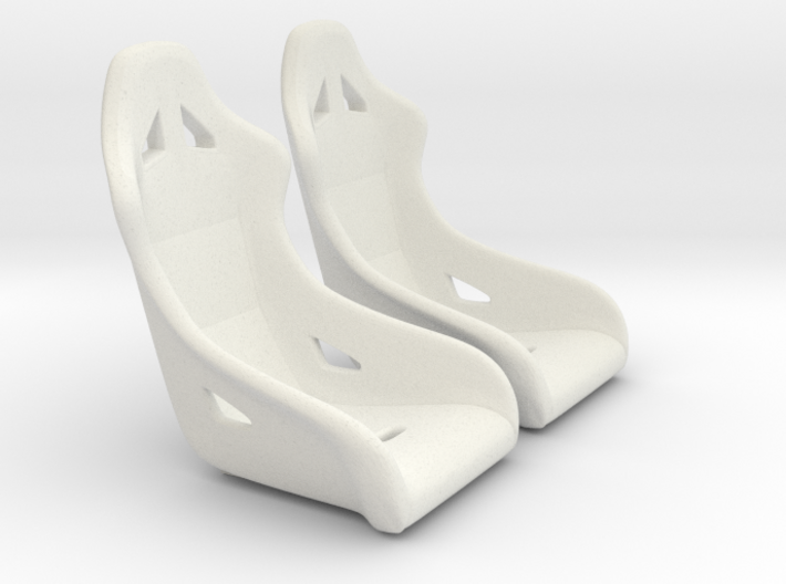 1/18 Modern Racing Seat Pair 3d printed