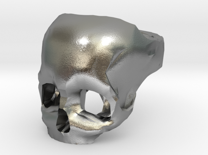 Skull Ring US 10 by Bits to Atoms 3d printed