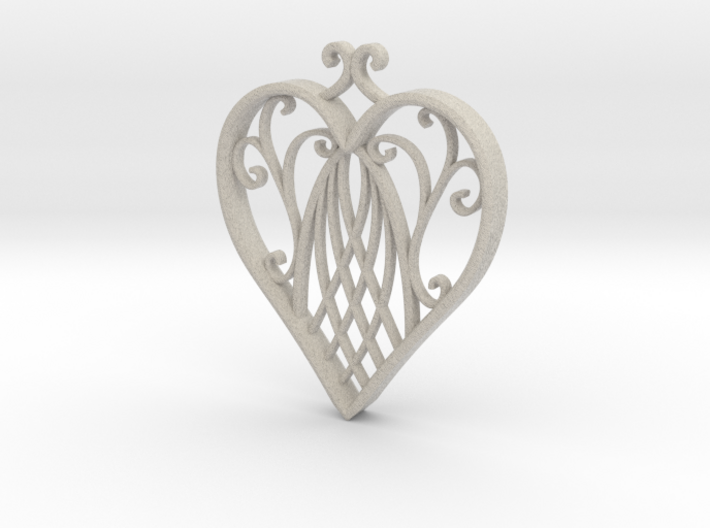 Heart Ornament 3d printed