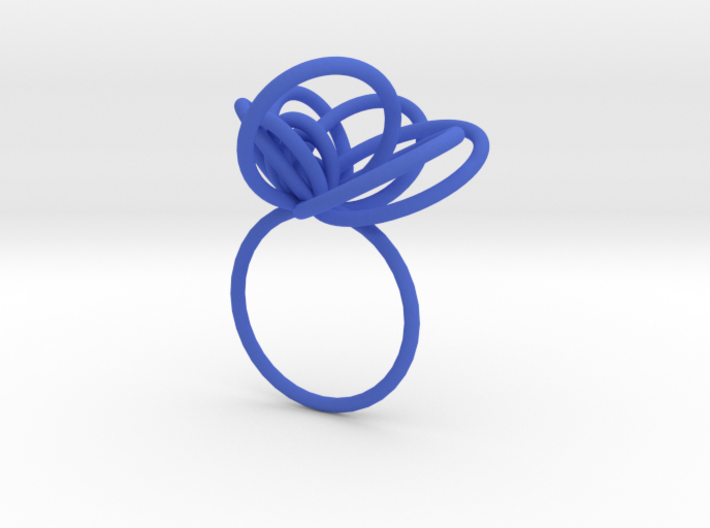 Flora Ring A (Size 8) 3d printed