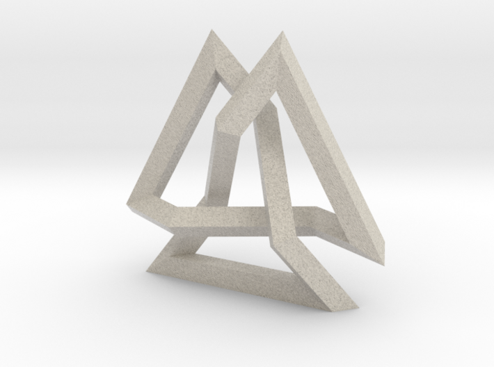 Trefoil Knot inside Equilateral Triangle (Medium) 3d printed