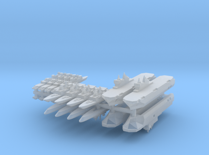 French Fleet 1 1:6000 (20 Ships) 3d printed
