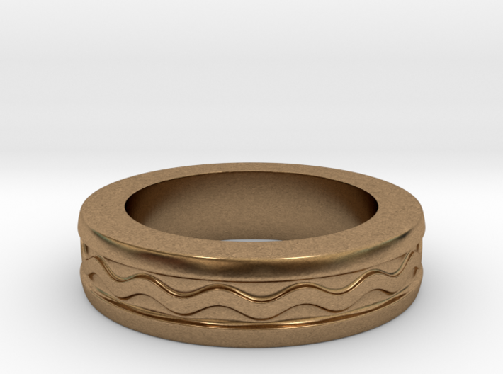 Men's Size 10 US Wave Ring 3d printed