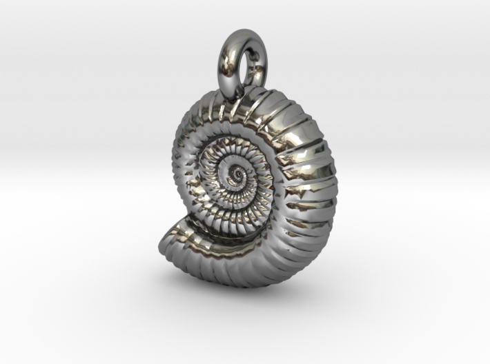 Ammonite Earing/Pendant 3d printed