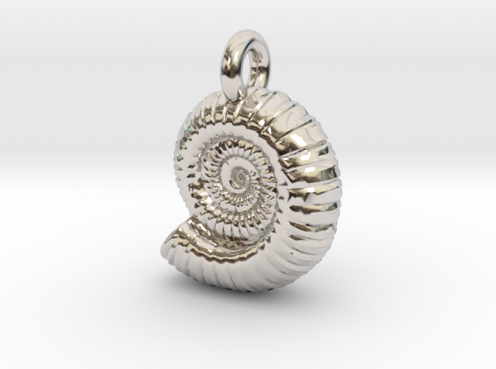 Ammonite Earing/Pendant 3d printed