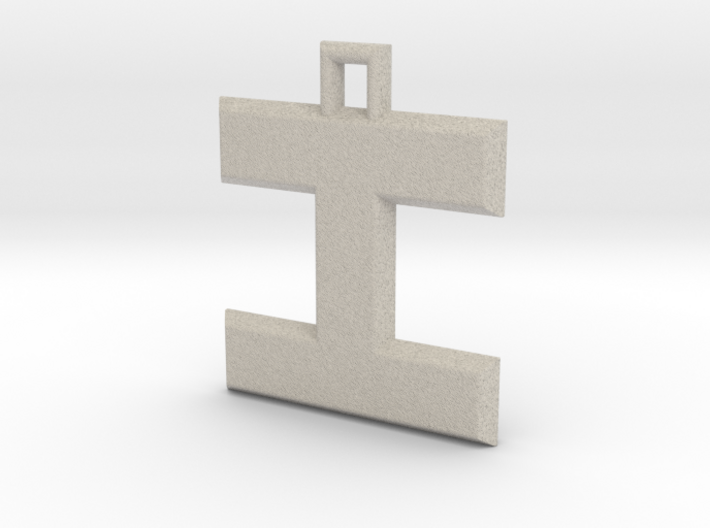 ABC Pendant - I Type - Solid - 24x24x3 mm 3d printed