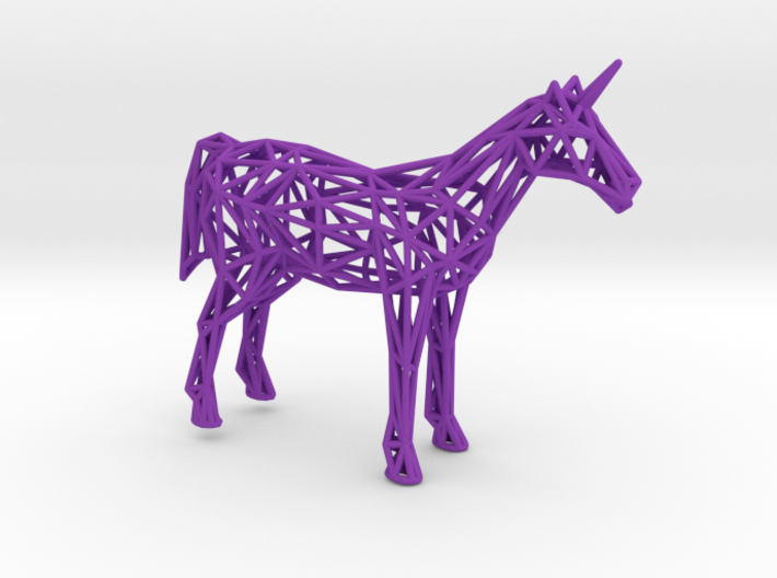 Unicorn Low Poly 3d printed