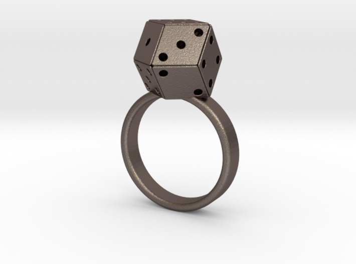 Rhombic Die Ring 3d printed