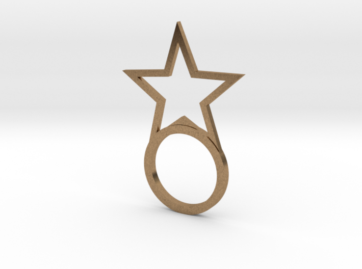 Ring With Star size 9 3d printed
