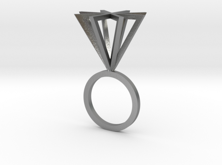 Ring With Pyramid size 9 3d printed