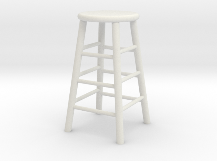 1:24 Wood Stool 1 (Not Full Size) 3d printed